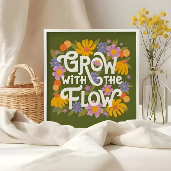 Grow With Flow Framed Wall Art