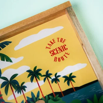 Scenic Route Wooden Serving Tray