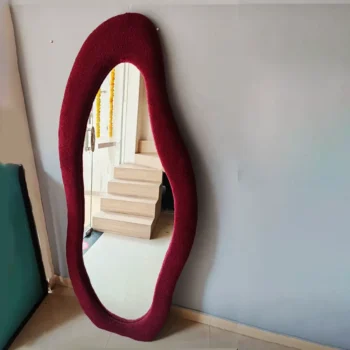 Sculptural Wavy Statement Mirror