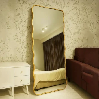 Wavy Mirror With Metal Frame