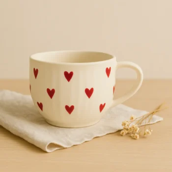 Heartfully Yours Hand-Painted Ceramic Mug