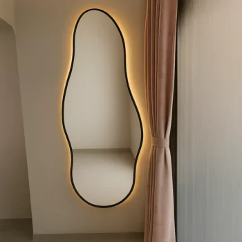 Curvy Mirror in Rose Gold Frame