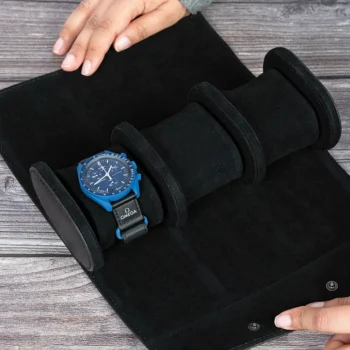 Vegan Leather 3 Watch Holder Box