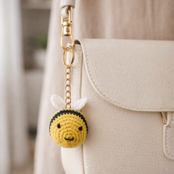 Crochet Bee Keychain