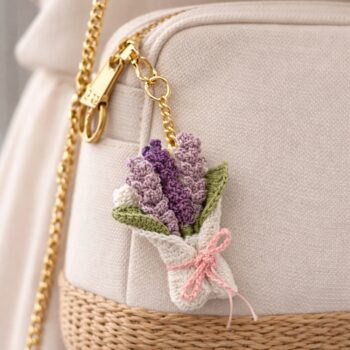Crochet Lavender Keychain