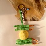 Handmade Crochet Nimbu Mirchi Bag Charm / Keychain