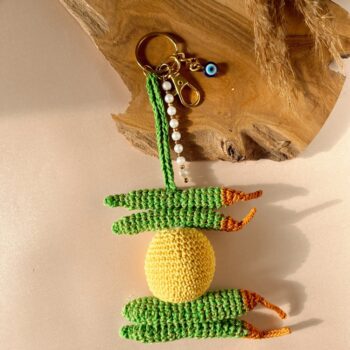 Crochet Nimbu Mirchi - As a keychain