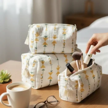 Arrow White 3pcs Makeup Pouch Set