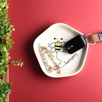 Bee Happy Trinket Plate