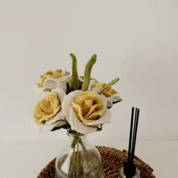 Crochet Gradient Thai Rose  - Crochet Flower - Single