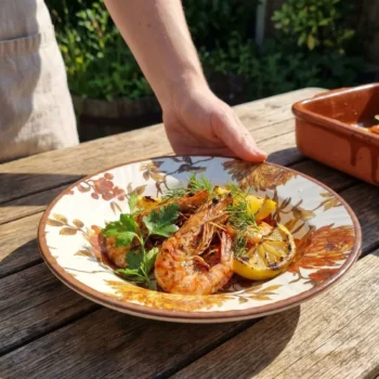 Summer Orchard Stoneware Pasta Plate