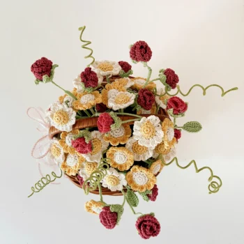 Crochet Rose Basket