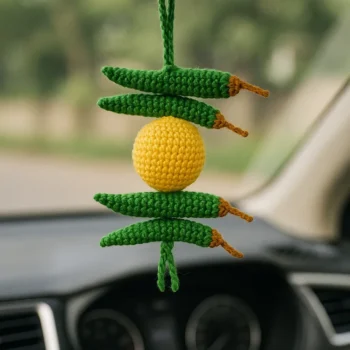 Crochet Nimbu Mirchi - For hanging