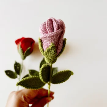 Crochet Rose Bud - Single
