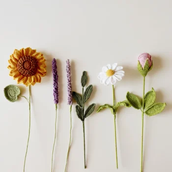 Crochet Sunflower Bouquet - 6 Stems