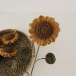Mustard Crochet Sunflower - Single