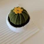 Crochet Ballon Cactus - White & Green