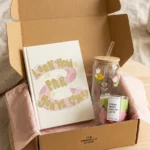 “Look How Far You’ve Come” Set | Aesthetic Care Package with Glass Tumbler & Candle | Cute Gift for Her