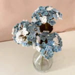 Crochet Hydrangea Flower - Blue / Without Wrap