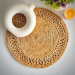 Rustic Round Jute Coasters – Handwoven Table Elegance