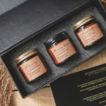 Scented candle Gift Hamper: Set of 3 candles| Luxe Hamper Box- Morning Brew + Love letters+ Library