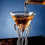 Handcrafted Jellyfish Cocktail Glass | Artistic Borosilicate Martini Glasses | Unique Marine-Inspired Stemware for Cocktails, Mocktails & Home Bar